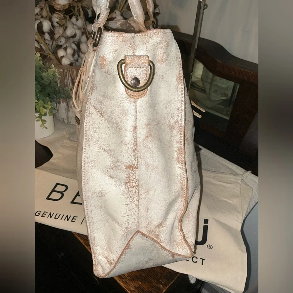 NWT Bed Stu Leather Rockaway Shoulder Crossbody Bag Tote Nectar Lux MSPR $345 - Picture 5 of 15